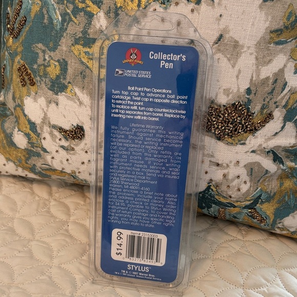 Looney Tunes Collector's Ball Point Pen by USPS Tasmanian Devil Lifetime Warra - Picture 2 of 4